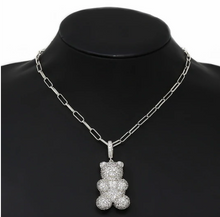 Load image into Gallery viewer, TEDDY BEAR PENDANT NECKLACE
