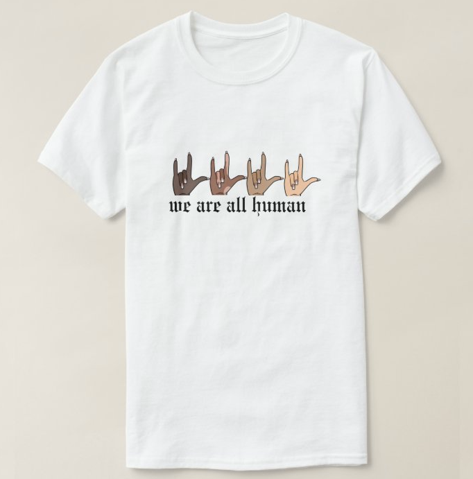 UNISEX - WE ARE ALL HUMANS T-SHIRT - WHITE (PRE-ORDER)