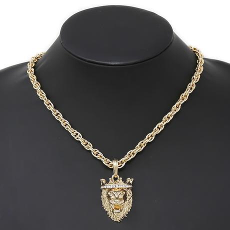 LION HEAD SHORT CHAIN NECKLACE